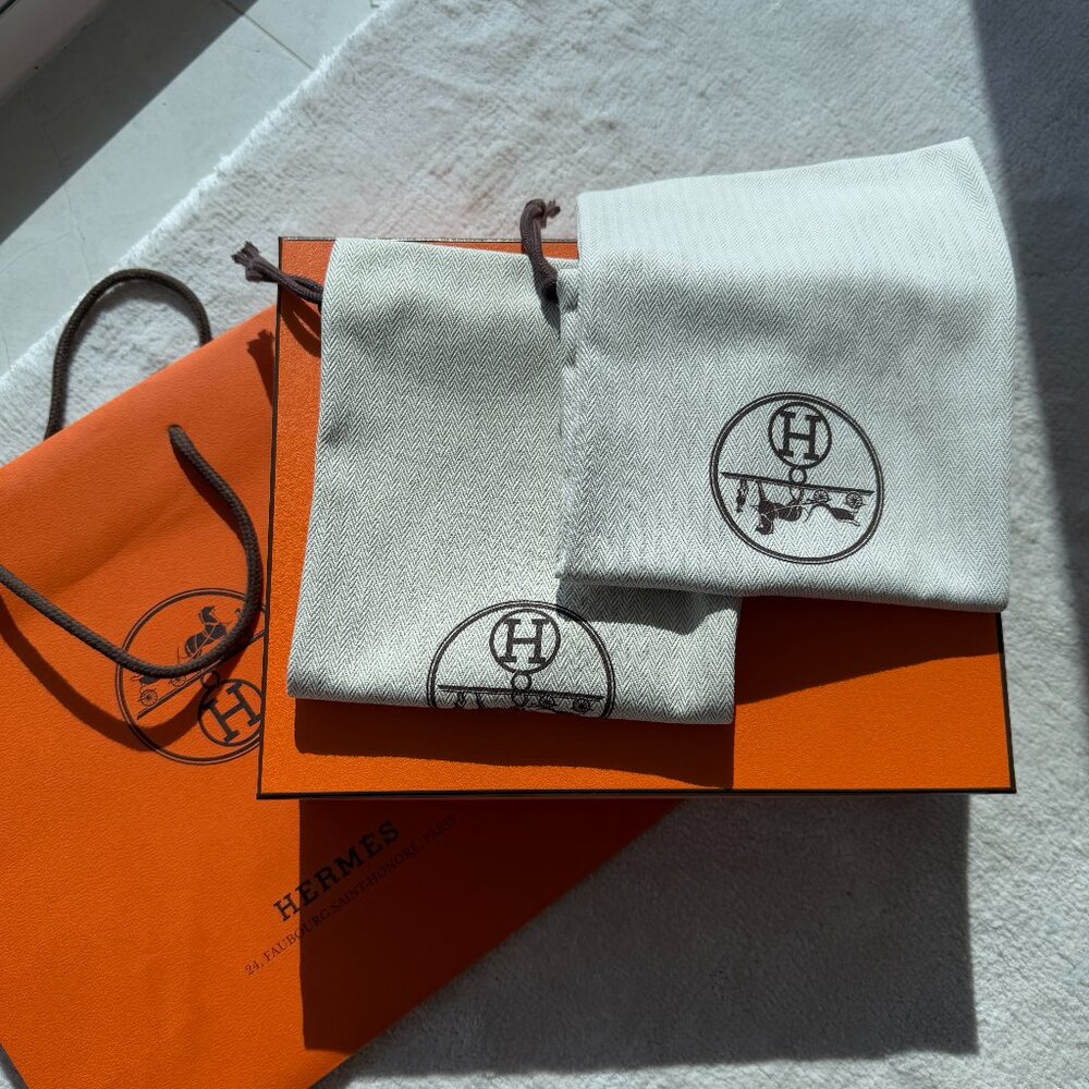Hermes box and dust bags for shoes